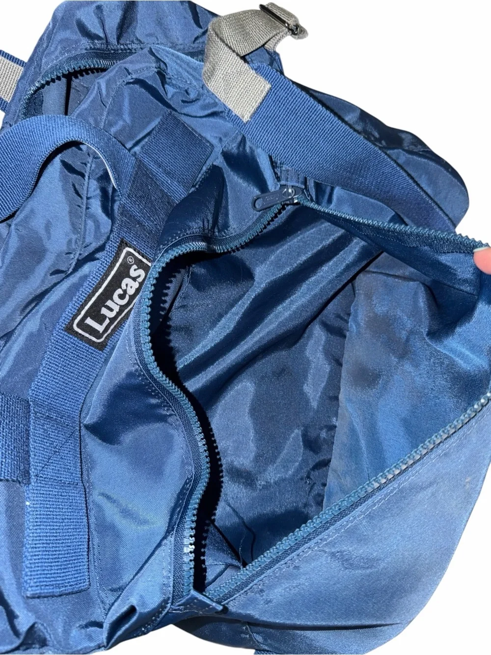 LUCAS Vintage Nylon Duffle Weekender Bag